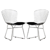 CAD Dining Chair - Armless, Black (Set of 2) - EEI-925-BLK