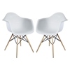 Pyramid Dining Armchairs - White (Set of 2) - EEI-929-WHI