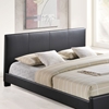 Alex Faux Leather Bed - Platform, Black - EEI-5-BLK-SET