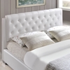 Amelia Faux Leather Bed - White - EEI-51-WHI-BED