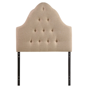 Sovereign Twin Button Tufted Fabric Headboard 