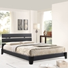Zoe Full Faux Leather Bed - Platform, Black - EEI-5185-BLK
