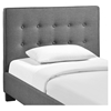Caitlin Twin Fabric Bed - Button Tufted, Gray - EEI-5191-GRY-SET