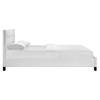 Caitlin Faux Leather Bed - Button Tufted, White - EEI-519-WHI-SET