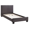 Alex Twin Faux Leather Bed - Platform, Brown - EEI-5198-BRN-SET