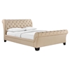 Kate Queen Fabric Bed - Button Tufted, Beige - EEI-5201-BEI-SET