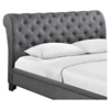 Kate Queen Fabric Bed - Button Tufted, Gray - EEI-5201-GRY-SET