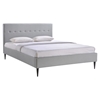 Stacy Platform Bed - Button Tufted, Sky Gray - EEI-523-GRY-SET