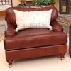Cambridge Leather Chair and Ottoman Set in Acorn - ELE-CMB-2PC-SC-SO-ACOR-1