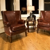 Camden Wingback Leather Club Chairs Set in Brown Raisin - ELE-CAM-2PC-SC-SC-RAIS-1