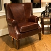 Camden Wingback Leather Club Chair in Brown Raisin - ELE-CAM-SC-RAIS-1-NH7306