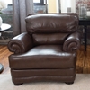 Charleston 4 Pieces Top Grain Leather Chairs and Ottomans - Toast - ELE-CHR-4PC-SC-SC-SO-SO-TOAS-1