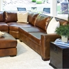 Carlyle Rustic Brown Leather Sectional and Ottoman Set - ELE-CAR-2PC-LAFL-RAFL-CS-CO-RUST-1