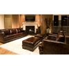 Emerson 5 Piece Leather Living Room Set in Saddle Brown - ELE-EME-5PC-S-SC-SC-SO-SO-SADD-1