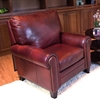 Garret Top Grain Leather Reclining Club Chair in Sienna - ELE-GAR-RC-SIEN-1-NH7306