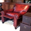 Garret Leather Reclining Club Chairs Set in Sienna - ELE-GAR-2PC-RC-RC-SIEN-1