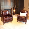 Java Saddle Brown Leather Club Chair with Tapered Wood Feet - ELE-JAV-SC-SADD-1