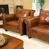 Paladia Leather Club Chairs Set in Rustic Brown - ELE-PAL-2PC-SC-SC-RUST-1