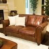 Paladia Leather Loveseat in Rustic Brown - ELE-PAL-L-RUST-1-NH025