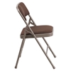 Hercules Series Folding Chair - Curved Triple Braced, Double Hinged, Brown - FLSH-AW-MC309AF-BRN-GG