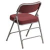 Hercules Series Folding Chair - Curved Triple, Double Hinged, Burgundy - FLSH-AW-MC320AF-BG-GG