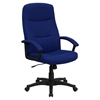 Fabric Executive Swivel Office Chair - High Back, Adjustable, Navy - FLSH-BT-134A-NVY-GG