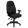 Leather Executive Swivel Office Chair - High Back, Tufted, Black - FLSH-BT-2350-BK-GG