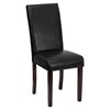 Leather Parsons Chair - Black - FLSH-BT-350-BK-LEA-023-GG
