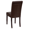Leather Parsons Chair - Dark Brown - FLSH-BT-350-BRN-LEA-008-GG