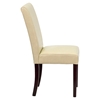 Leather Parsons Chair - Ivory - FLSH-BT-350-IVORY-050-GG