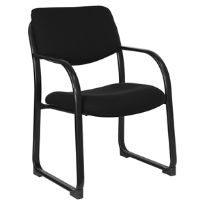 Fabric Executive Chair - Sled Base, Black 