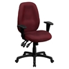 Executive Office Chair - Multi Functional, High Back, Burgundy - FLSH-BT-6191H-BY-GG
