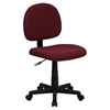 Fabric Swivel Task Chair - Low Back, Burgundy - FLSH-BT-660-BY-GG