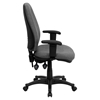 Executive Swivel Office Chair - High Back, Adjustable, Gray - FLSH-BT-661-GR-GG