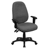 Executive Swivel Office Chair - High Back, Adjustable, Gray - FLSH-BT-661-GR-GG