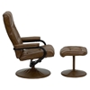 Leather Recliner and Ottoman - Wrapped Base, Palimino - FLSH-BT-7862-PALIMINO-GG