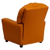Upholstered Kids Recliner Chair - Cup Holder, Orange - FLSH-BT-7950-KID-ORANGE-GG