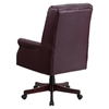 Leather Executive Swivel Office Chair - High Back, Pillow Back, Burgundy - FLSH-BT-9025H-2-BY-GG