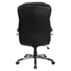 Leather Executive Office Chair - Adjustable, Swivel, High Back, Black - FLSH-BT-9069-BK-GG