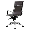 Ribbed Leather Executive Office Chair - High Back, Swivel, Brown - FLSH-BT-9826H-BRN-GG