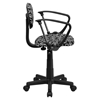 Swivel Task Chair - with Arms, Peace Sign - FLSH-BT-PEACE-A-GG