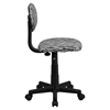 Zebra Swivel Task Chair - Black and White - FLSH-BT-Z-BK-GG