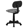 Zebra Swivel Task Chair - Black and White - FLSH-BT-Z-BK-GG