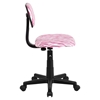 Zebra Swivel Task Chair - Pink and White - FLSH-BT-Z-PK-GG