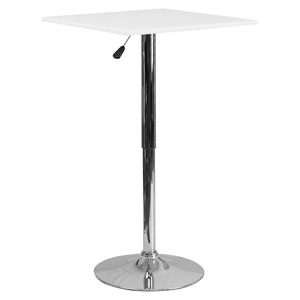 23.75" Square Adjustable Height Table - White 