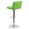 Faux Leather Adjustable Height Barstool - Green - FLSH-CH-112010-GRN-GG