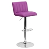 Faux Leather Adjustable Height Barstool - Purple - FLSH-CH-112010-PUR-GG
