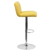Faux Leather Adjustable Height Barstool - Yellow - FLSH-CH-112010-YEL-GG