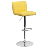Faux Leather Adjustable Height Barstool - Yellow - FLSH-CH-112010-YEL-GG