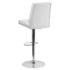 Faux Leather Barstool - Adjustable Height, White - FLSH-CH-122090-WH-GG